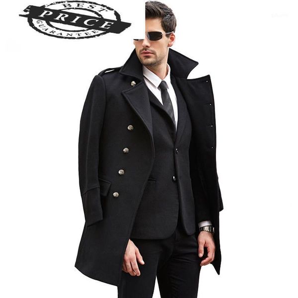 double breasted woolen coat men's winter trench coat long mens overcoat men wool jacket 22258-61, Black
double breasted woolen coat men's winter trench coat long mens overcoat men wool jacket 22258-61, Black