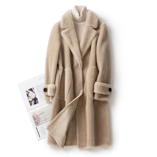 new natuarl wool coat women real wool jacket new fashion sheep shearing overcoat plus size f1201 201112, Black
new natuarl wool coat women real wool jacket new fashion sheep shearing overcoat plus size f1201 201112, Black