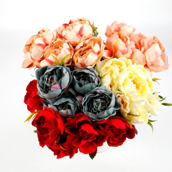 28cm rose pink silk bouquet peony artificial flowers 6 big heads 4 small bud bride wedding home decoration fake flowers faux
28cm rose pink silk bouquet peony artificial flowers 6 big heads 4 small bud bride wedding home decoration fake flowers faux