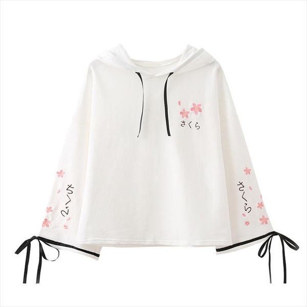 mori girl japanese autumn sweatshirt new embroidery cherry bow flare sleeves hooded women short paragraph female crop top, Black
mori girl japanese autumn sweatshirt new embroidery cherry bow flare sleeves hooded women short paragraph female crop top, Black