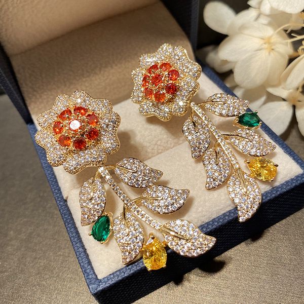 sunflower earrings, colorful cubic girls, women's fashion wedding pendant brand jewelry, Golden;silver
sunflower earrings, colorful cubic girls, women's fashion wedding pendant brand jewelry, Golden;silver