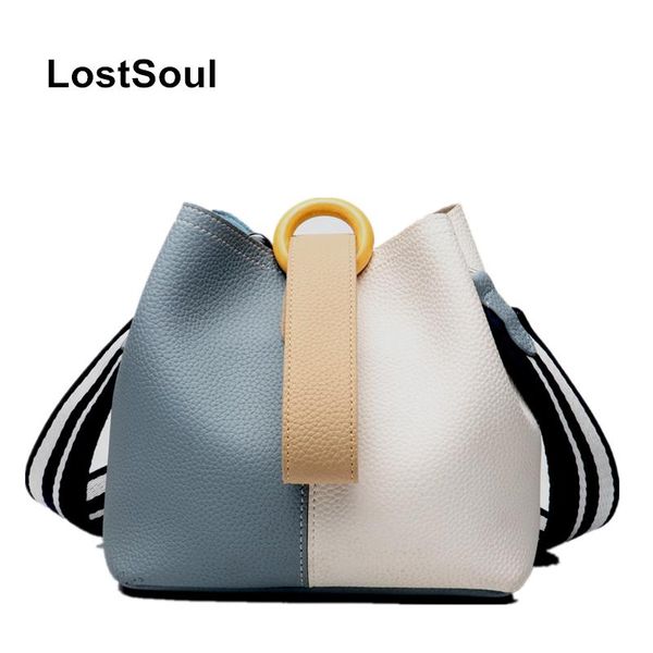 lostsoul fashion bucket women's handbag genuine leather bags ladies big shoulder bags color patchwork bag tote bolsa feminina
lostsoul fashion bucket women's handbag genuine leather bags ladies big shoulder bags color patchwork bag tote bolsa feminina