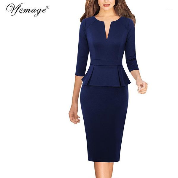 vfemage womens autumn front zipper peplum solid colorblock contrast work business office party sheath bodycon pencil dress 6711, Black;gray
vfemage womens autumn front zipper peplum solid colorblock contrast work business office party sheath bodycon pencil dress 6711, Black;gray
