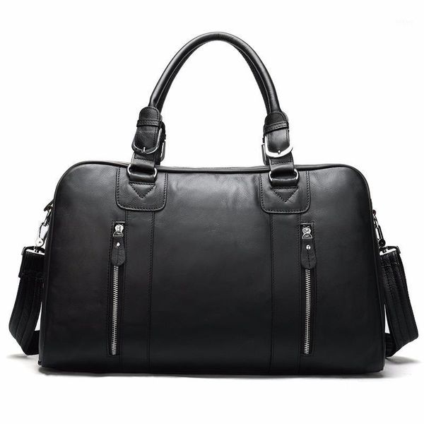 new fashion briefcase messenger bags men's genuine leather 14'' lapbag office business tote1