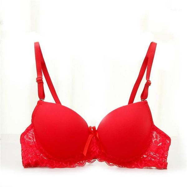 women elegant lace seamless push up bra glossy adjustable support bra lingerie solid color underwear1, Red;black
women elegant lace seamless push up bra glossy adjustable support bra lingerie solid color underwear1, Red;black