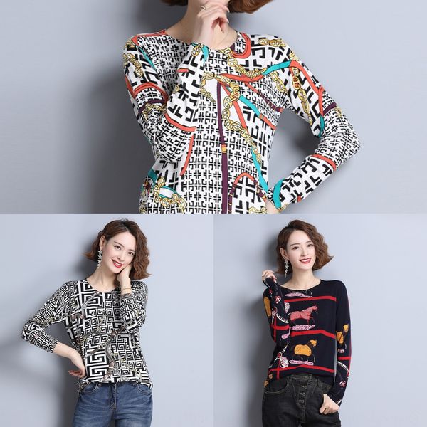 women's autumn 2020 new style women's knitted bottoming shirt thin fashion t-shirt print pullover pullover pulloverpullovervy0ih v, White;black
women's autumn 2020 new style women's knitted bottoming shirt thin fashion t-shirt print pullover pullover pulloverpullovervy0ih v, White;black