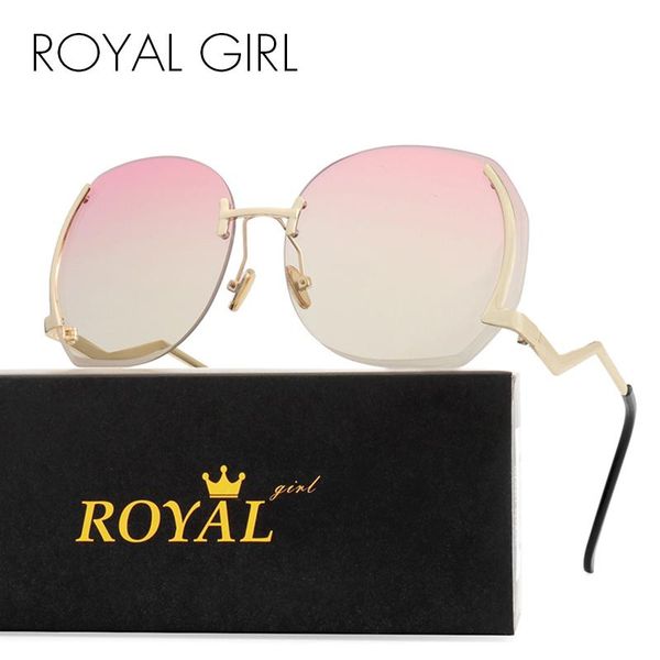 sunglasses royal girl unique rimless women oval oversized cutting lens gradient clear ss144, White;black
sunglasses royal girl unique rimless women oval oversized cutting lens gradient clear ss144, White;black
