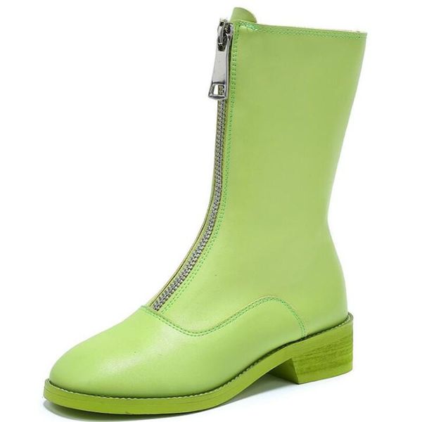 most popular 2020 new autumn front zipper martin boots thick heel shoes non-slip comfort genuine leather boots women shoes, Black
most popular 2020 new autumn front zipper martin boots thick heel shoes non-slip comfort genuine leather boots women shoes, Black