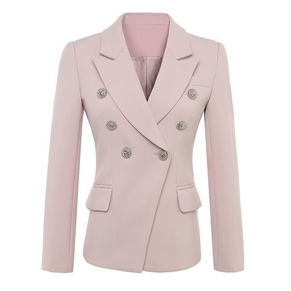 baroque designer blazer women's long sleeve double breasted metal lion buttons blazer jacket outer 201201, White;black
baroque designer blazer women's long sleeve double breasted metal lion buttons blazer jacket outer 201201, White;black