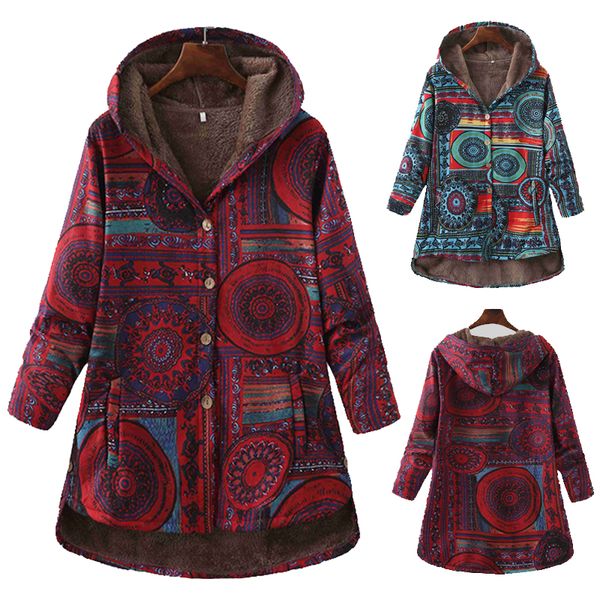 women winter floral printed coat vintage harajuku plus size loose casual jackets plus velvet thick warm hooded fashion coat, Black
women winter floral printed coat vintage harajuku plus size loose casual jackets plus velvet thick warm hooded fashion coat, Black