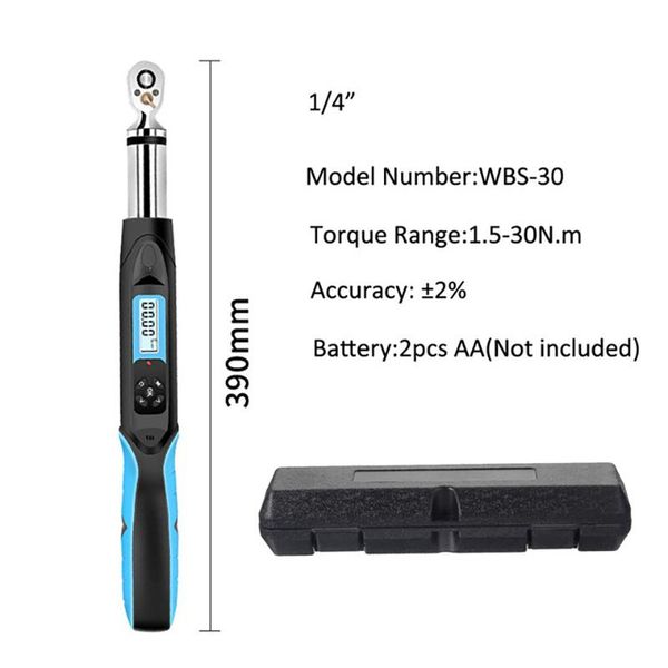 allsome 1/4inch digital torque wrench 1.5- 30nm adjustable professional electronic torque wrench spanner bike car repair
allsome 1/4inch digital torque wrench 1.5- 30nm adjustable professional electronic torque wrench spanner bike car repair