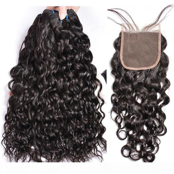 8a mink peruvian virgin hair with closure extensions 3 bundles brazilian water wave hair with 4x4 lace closure remy human hair weave, Black
8a mink peruvian virgin hair with closure extensions 3 bundles brazilian water wave hair with 4x4 lace closure remy human hair weave, Black