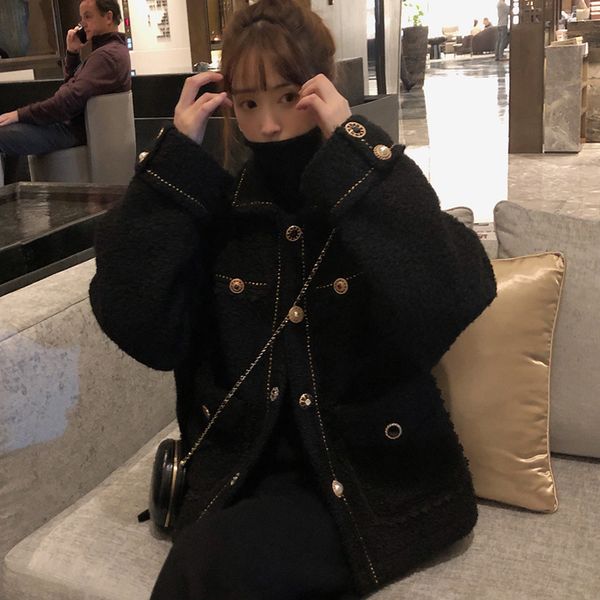 2021 new korean winter lamb fur women's single lapel breasted straight tube type temperament versatile coat thickening p5qo, Black;brown
2021 new korean winter lamb fur women's single lapel breasted straight tube type temperament versatile coat thickening p5qo, Black;brown