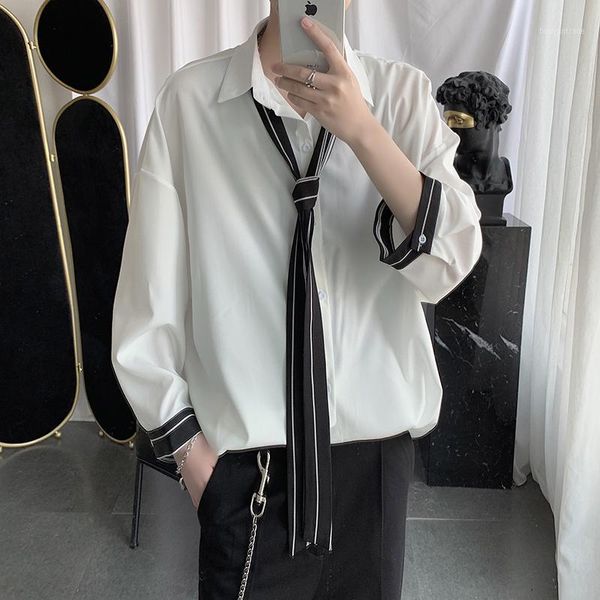 men's casual shirts men's three quarter sleeve 5xl shirt men 2021 spring summer light oversize fashion hip hop streetwear clothes, White;black
men's casual shirts men's three quarter sleeve 5xl shirt men 2021 spring summer light oversize fashion hip hop streetwear clothes, White;black