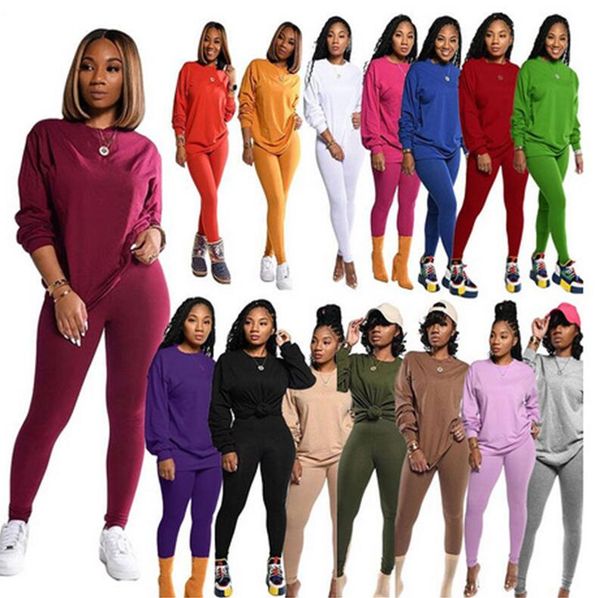 15 colors women tracksuit autumn winter long sleeve sweatshirts sweater pants leggings two piece set outfits solid sportswear suit e101506, White
15 colors women tracksuit autumn winter long sleeve sweatshirts sweater pants leggings two piece set outfits solid sportswear suit e101506, White