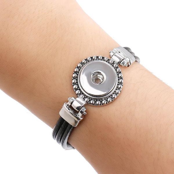 new snap jewelry black leather bracelet bangle fit 20mm 18mm snaps buttons jewelry metal snap button bbyfme, Golden;silver
new snap jewelry black leather bracelet bangle fit 20mm 18mm snaps buttons jewelry metal snap button bbyfme, Golden;silver