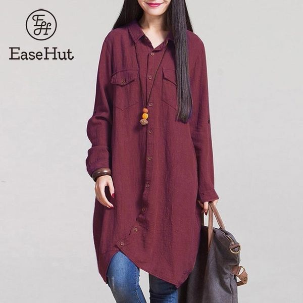 easehut vintage 5xl plus size blouse women autumn winter long sleeves shirts casual turn down collar long button t200322, White
easehut vintage 5xl plus size blouse women autumn winter long sleeves shirts casual turn down collar long button t200322, White