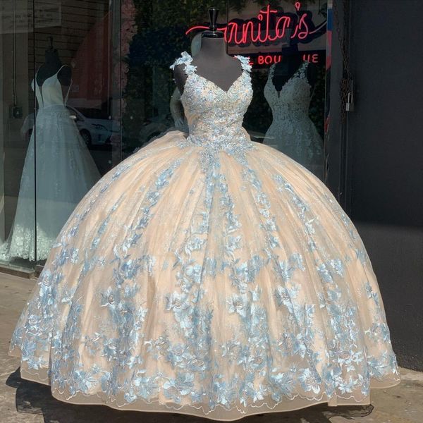 champagne blue quinceanera dresses lace applique sweet 16 dresses vestidos de 15 anos masquerade xv party dress, Blue;red
champagne blue quinceanera dresses lace applique sweet 16 dresses vestidos de 15 anos masquerade xv party dress, Blue;red