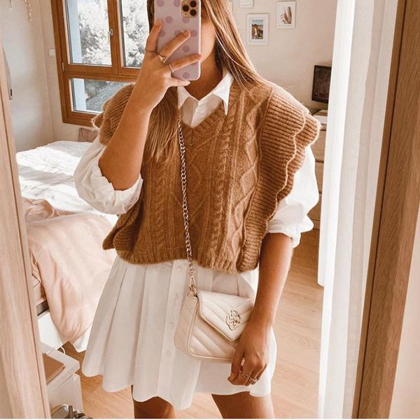 yiciya women cable knit sleeveless knits jumper pullovers 2021 autumn sweater cropped sweater tank pretty pink vest, Black;white
yiciya women cable knit sleeveless knits jumper pullovers 2021 autumn sweater cropped sweater tank pretty pink vest, Black;white