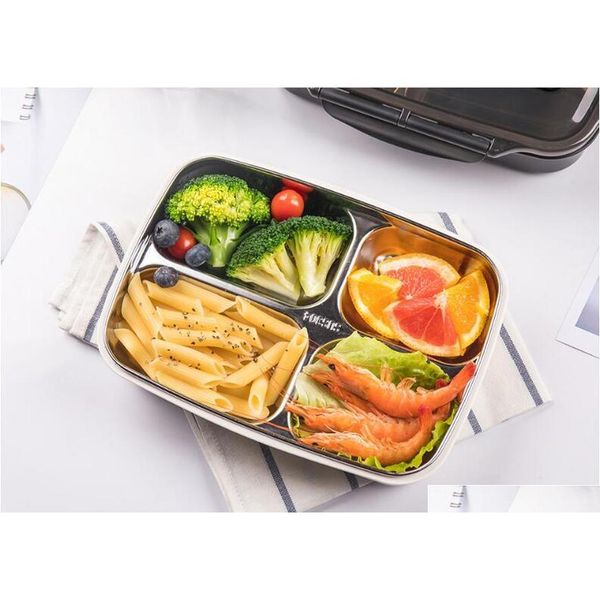 3 grid/4 grid bento box 304 stainless steel lunch box rice boxes with chopsticks spoon for student portable foo qylzjt tore2010
3 grid/4 grid bento box 304 stainless steel lunch box rice boxes with chopsticks spoon for student portable foo qylzjt tore2010