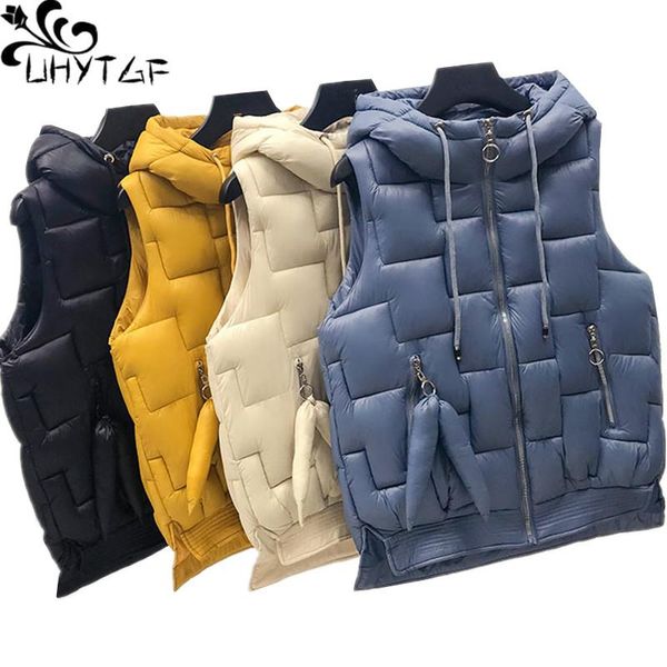 uhytgf hooded down jacket autumn winter vest women casual short parker loose plus size cotton waistcoat colete feminino 806, Black;white
uhytgf hooded down jacket autumn winter vest women casual short parker loose plus size cotton waistcoat colete feminino 806, Black;white