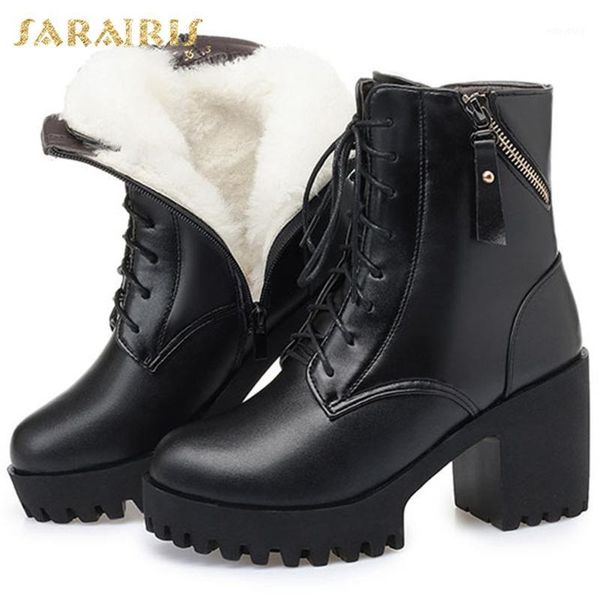 sarairis 2020 new fashion genuine cow leather boots woman shoes platform chunky heels comfortable add fur wool boots ladies1, Black
sarairis 2020 new fashion genuine cow leather boots woman shoes platform chunky heels comfortable add fur wool boots ladies1, Black