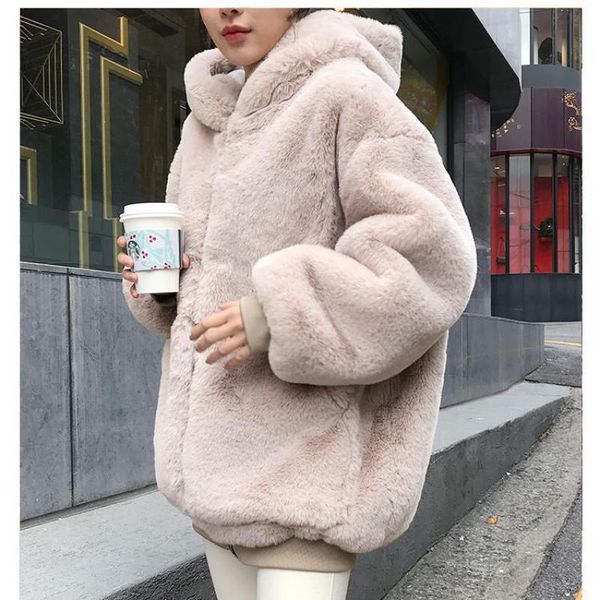 women's fur & faux winter thick teddy bear coat casual style long sleeve warm outwear hooded women 2021 fashion female overcoat, Black
women's fur & faux winter thick teddy bear coat casual style long sleeve warm outwear hooded women 2021 fashion female overcoat, Black