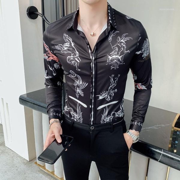 men's dress shirts animals printing korean clothes men vetement homme 2021 autumn long sleeve shirt male flower mythical men1, White;black
men's dress shirts animals printing korean clothes men vetement homme 2021 autumn long sleeve shirt male flower mythical men1, White;black