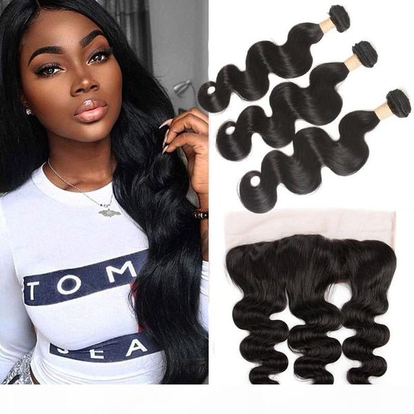 malaysian human hair extensions body wave bundles with 13x4 lace frontal 4 pieces lot human hair wefts with closure natural color, Black;brown
malaysian human hair extensions body wave bundles with 13x4 lace frontal 4 pieces lot human hair wefts with closure natural color, Black;brown