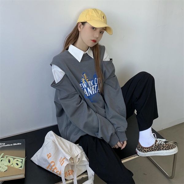 2020 autumn korean loose skinny crew neckpullover shoulder two letter pullover sweater versatile student autumn wmezc, Black
2020 autumn korean loose skinny crew neckpullover shoulder two letter pullover sweater versatile student autumn wmezc, Black