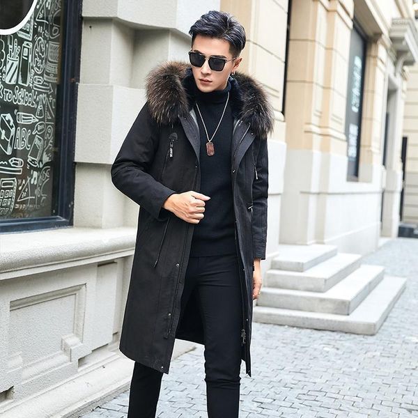 real fur coat men fur liner raccoon collar plus size winter coat natural parka long jacket fx771816-1 yy7181, Black
real fur coat men fur liner raccoon collar plus size winter coat natural parka long jacket fx771816-1 yy7181, Black