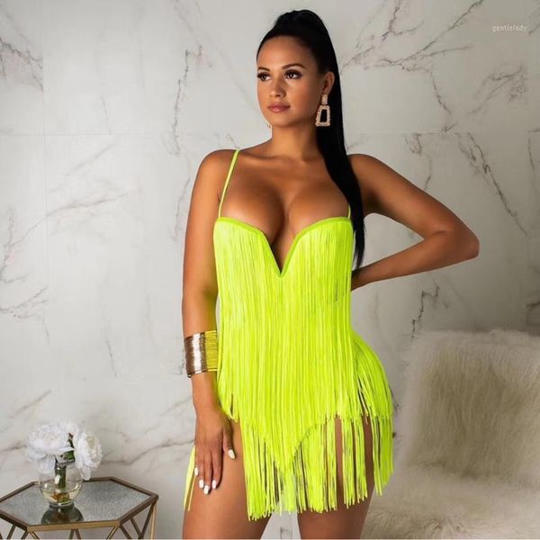 women's jumpsuits & rompers 2021 women fluorescence green tassel bandage bodysuit v neck spaghetti strap solid summer backless wholesal, Black;white
women's jumpsuits & rompers 2021 women fluorescence green tassel bandage bodysuit v neck spaghetti strap solid summer backless wholesal, Black;white