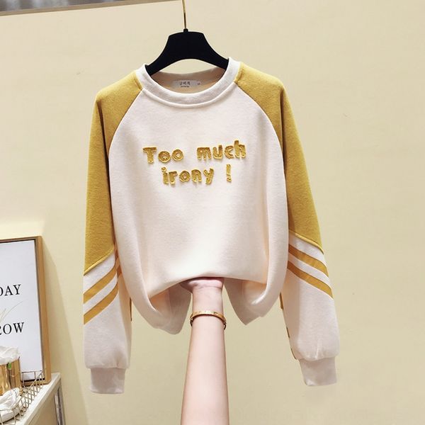 2020 autumn and winter new sweater korean style loose letter pullover pullover pulloverpullovercontrast color stitching for women bw, Black
2020 autumn and winter new sweater korean style loose letter pullover pullover pulloverpullovercontrast color stitching for women bw, Black