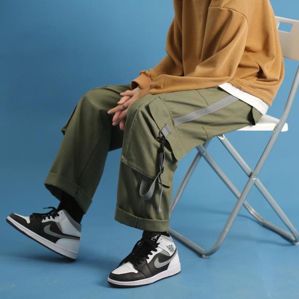 2021 overalls mark male autumn loosed in straight-leg wide all-match fashion korean version of the i function casual pants v0ch, Black
2021 overalls mark male autumn loosed in straight-leg wide all-match fashion korean version of the i function casual pants v0ch, Black