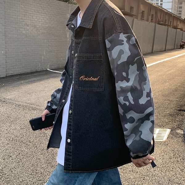 2021 new japan style spring autumn men's fashion casual denim jacket streetwear clothes d9x8, Black;brown
2021 new japan style spring autumn men's fashion casual denim jacket streetwear clothes d9x8, Black;brown