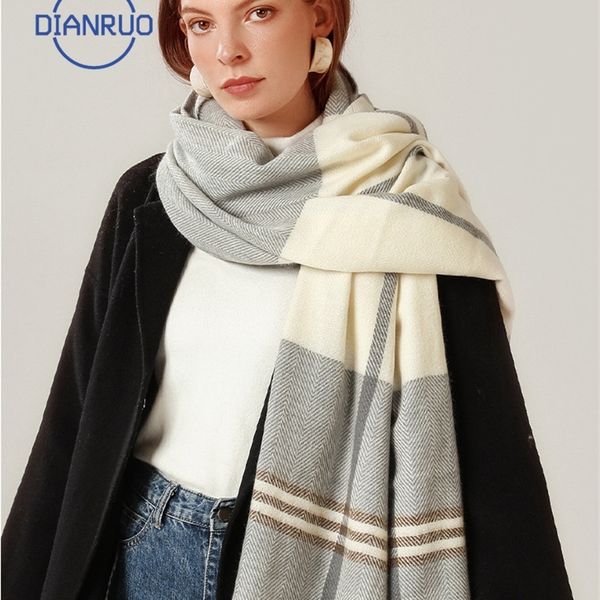 dianruo autumn winter female wool plaid scarf women scarves wide lattice long shawl wrap blanket warm n328 y201024, Blue;gray
dianruo autumn winter female wool plaid scarf women scarves wide lattice long shawl wrap blanket warm n328 y201024, Blue;gray