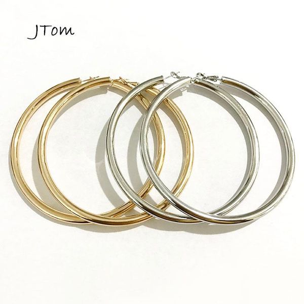 hoop & huggie gold/rhodium color big earring 5mm thick 90mm large copper tube round circle earrings for women jewelry p035, Golden;silver
hoop & huggie gold/rhodium color big earring 5mm thick 90mm large copper tube round circle earrings for women jewelry p035, Golden;silver