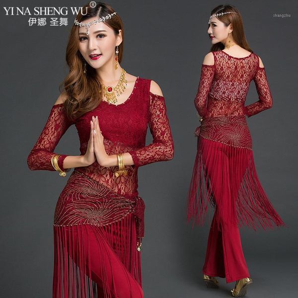 lace belly dance costumes long sleeve v-neck bellydance set women dancer clothing tassel hip scarf belt dance practice clothes1, Black;red
lace belly dance costumes long sleeve v-neck bellydance set women dancer clothing tassel hip scarf belt dance practice clothes1, Black;red