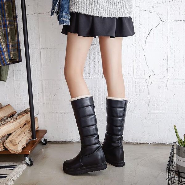 boots ymechic ladies plus size flat womens shoes winter warm thicker plush mid calf high snow female white black knitgh boot
boots ymechic ladies plus size flat womens shoes winter warm thicker plush mid calf high snow female white black knitgh boot