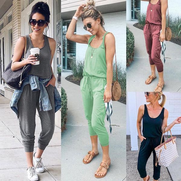 new product 2020 summer fashion casual suspender women's bodysuit pure black lace up pants jumpsuit1, Black;white
new product 2020 summer fashion casual suspender women's bodysuit pure black lace up pants jumpsuit1, Black;white