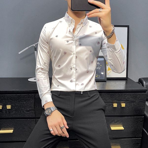 2021 male new season thin floral pattern sleeve long shirt lapel custom youth lsa6, White;black
2021 male new season thin floral pattern sleeve long shirt lapel custom youth lsa6, White;black