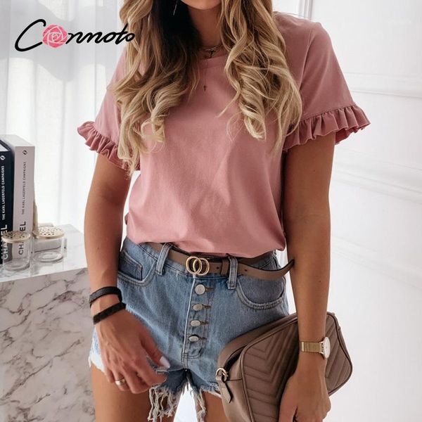 conmoto fashion solid plain round neck t shirt spring summer all-match ladies 2020 casual ruffled short sleeve loose shirts1, White
conmoto fashion solid plain round neck t shirt spring summer all-match ladies 2020 casual ruffled short sleeve loose shirts1, White