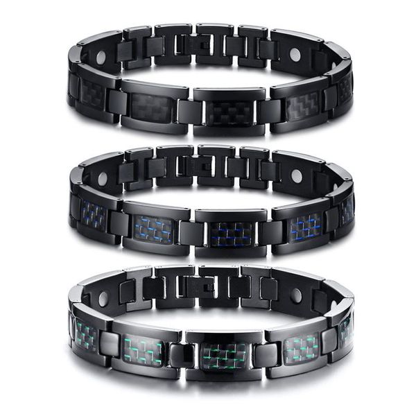Blue Carbon Fiber Mens Health Energy 3 IN 1 Bracelet Bangle Twisted Magnetic Bracelet Stainless Steel Women Power Therapy Magnet, Black
Blue Carbon Fiber Mens Health Energy 3 IN 1 Bracelet Bangle Twisted Magnetic Bracelet Stainless Steel Women Power Therapy Magnet, Black