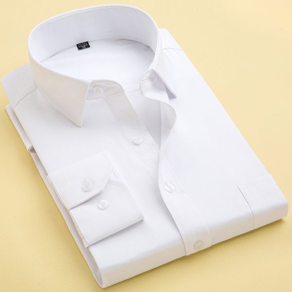 new slim fit professional workwear men's long sleeve white shirt business non iron formal embroidery, White;black
new slim fit professional workwear men's long sleeve white shirt business non iron formal embroidery, White;black