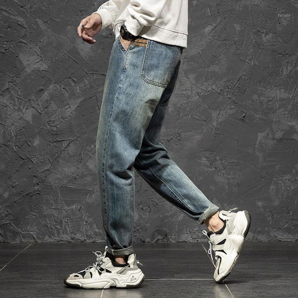 trendy brand autumn and winter new jeans men's loose trousers trendy retro distred skinny and all-matching harem pants men's1, Blue
trendy brand autumn and winter new jeans men's loose trousers trendy retro distred skinny and all-matching harem pants men's1, Blue