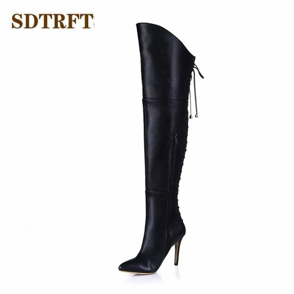 мода botas mujer 10см тонкие каблуки над коленом сапоги остроконечные toe обувь насосы теплые шнурках женщина назад sdtrft весна осень, Black
мода botas mujer 10см тонкие каблуки над коленом сапоги остроконечные toe обувь насосы теплые шнурках женщина назад sdtrft весна осень, Black