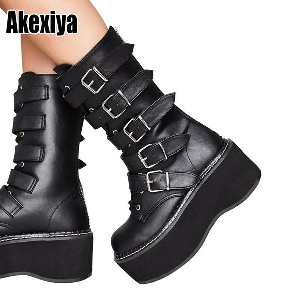 мода женщина сапоги пряжки combat boots женщин punk стиль мода обувь casual luxury leather motorcycle army p083, Black
мода женщина сапоги пряжки combat boots женщин punk стиль мода обувь casual luxury leather motorcycle army p083, Black