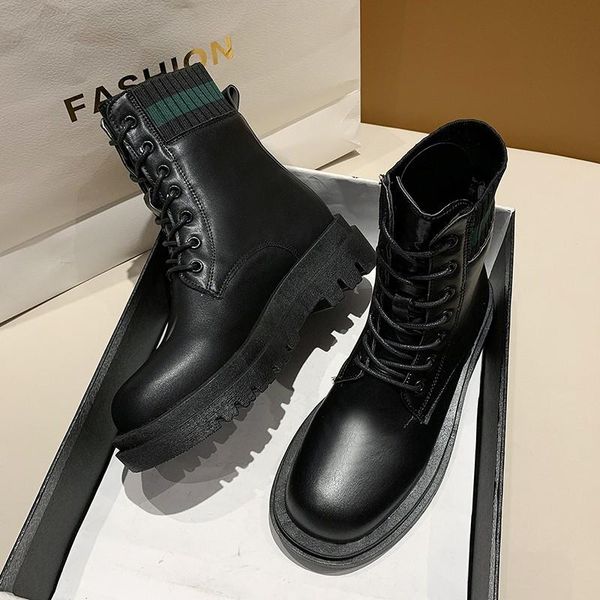 women's boots 2020 summer new ladies round toe pu leather platform femmes shoes breathable cross-tied ankle women's, Black
women's boots 2020 summer new ladies round toe pu leather platform femmes shoes breathable cross-tied ankle women's, Black