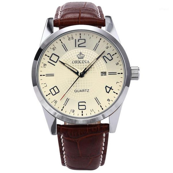 wristwatches mg. orkina casual men watches leather wrist outdoor quartz-watch relogio masculino man watch gift1, Slivery;brown
wristwatches mg. orkina casual men watches leather wrist outdoor quartz-watch relogio masculino man watch gift1, Slivery;brown