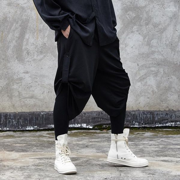 men's nine minute pants spring/summer new yamamoto style dark japanese trend casual pants men loose skirt1, Black
men's nine minute pants spring/summer new yamamoto style dark japanese trend casual pants men loose skirt1, Black